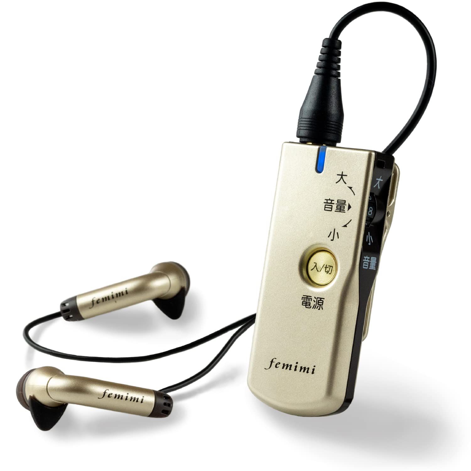 OTOMS オトムス femimi フェミミ ポケット型デジタル集音器 VR-M700 充電式 イヤホン型 単4形乾電池使用