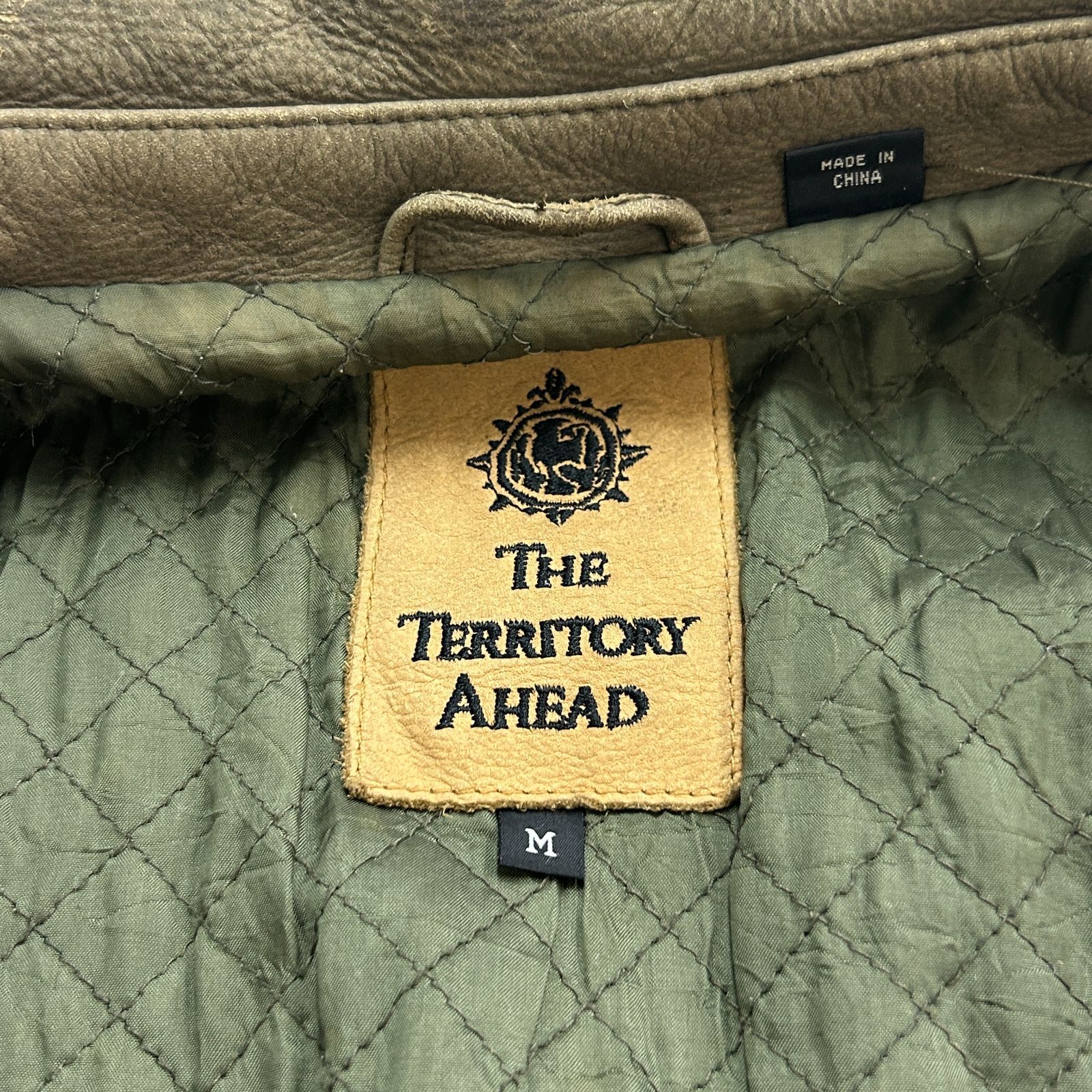 The Territory Ahead A-2 レザージャケット 古着 ブラウン カーキ系 M 