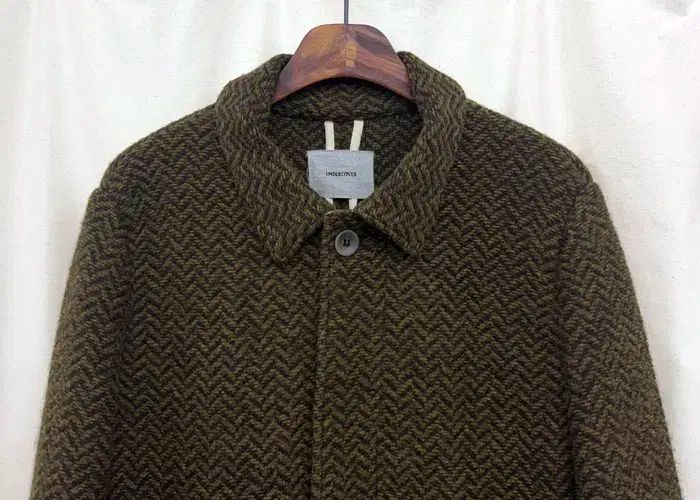 アンダーカバー ヘリンボーン 圧縮 ウール コート