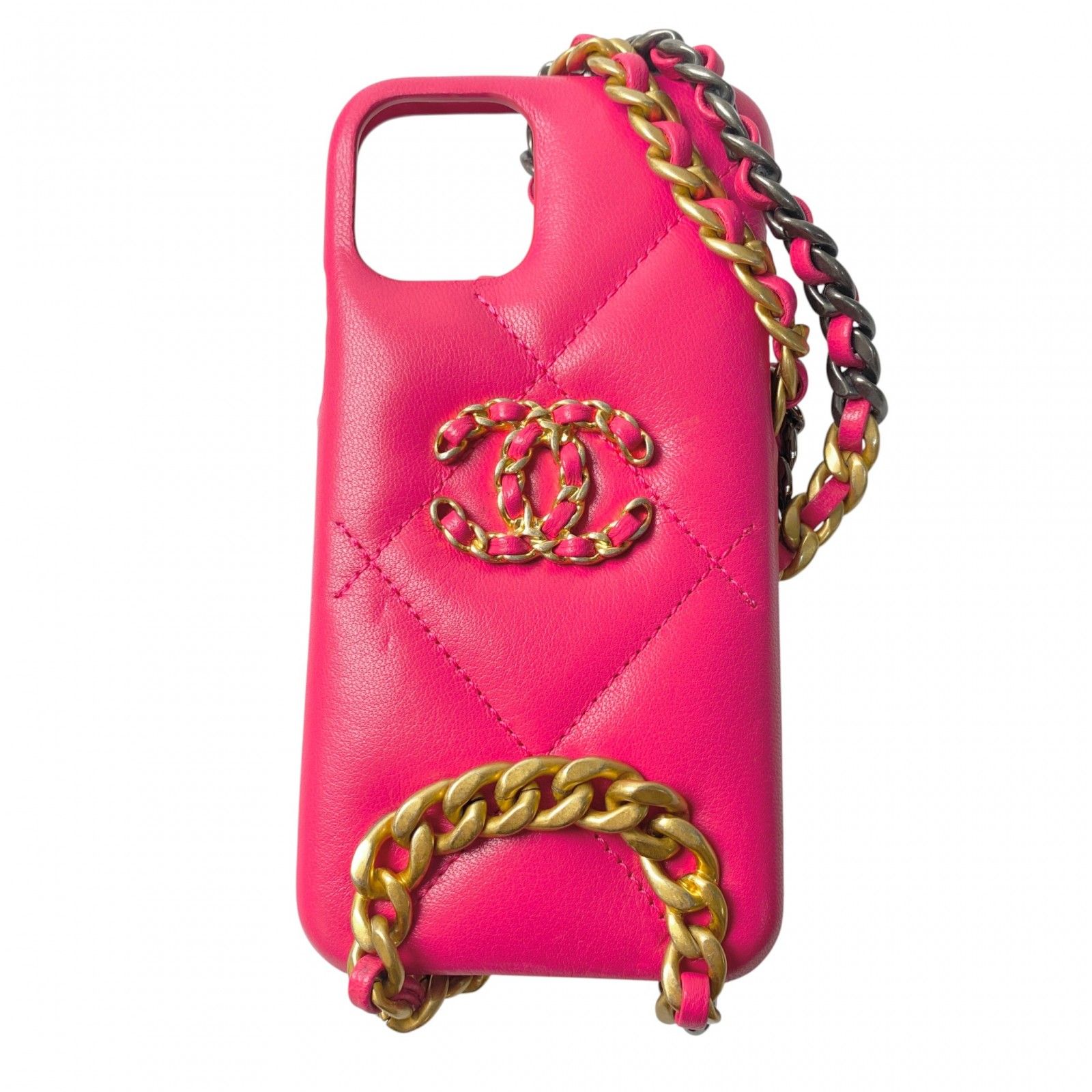 シャネル CHANEL レディース ココマーク iPhoneケース マトラッセチェーン iPhone11pro