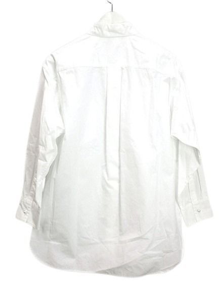 23区 オンワード樫山 洗える CANCLINI ポケット付き パールボタン シャツブラウス 36 ホワイト 白 トップス 長袖