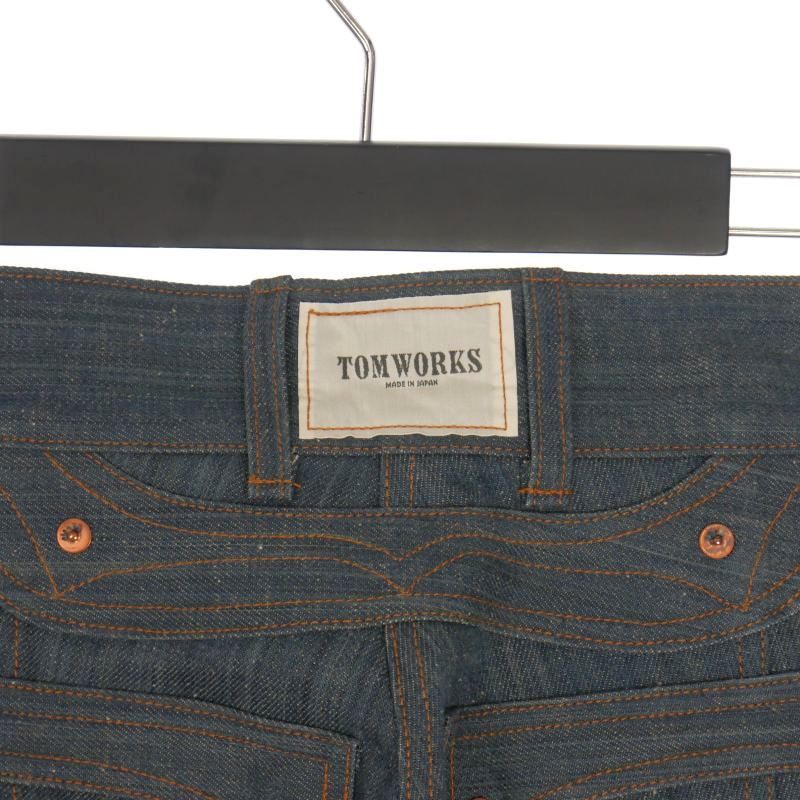 最短当日発 トムワークス TOM WORKS ハイウエストデニムパンツ ジーンズ 28 インディゴ TM-WKPT-002