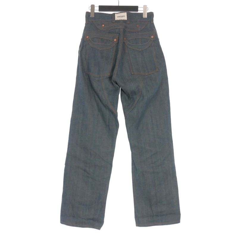トムワークス TOM WORKS ハイウエストデニムパンツ ジーンズ 28 インディゴ TM-WKPT-002
