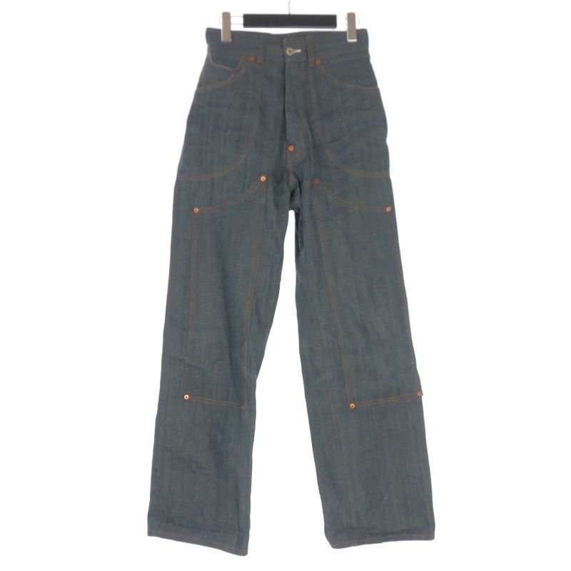 トムワークス TOM WORKS ハイウエストデニムパンツ ジーンズ 28 インディゴ TM WKPT 002