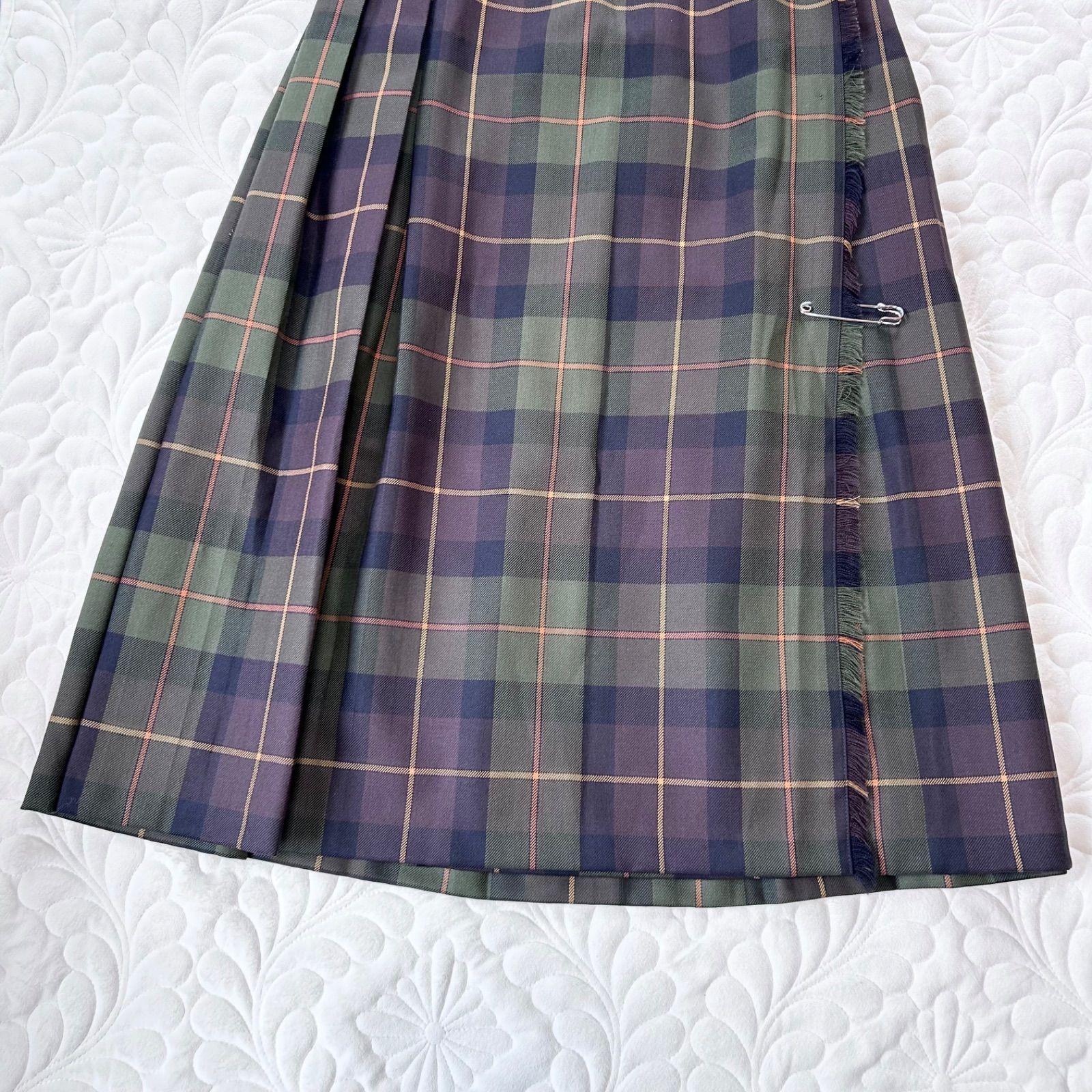 オニールオブダブリン　グリーン　チェック プリーツスカート　デリーカナン O'Neill OF DUBLIN オニールオブダブリン チェック柄 キルトスカート