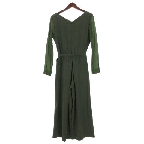 アメリヴィンテージ Ameri VINTAGE レディライク ジャンプスーツ オールインワン 長袖 切替 カーキ M 251110E