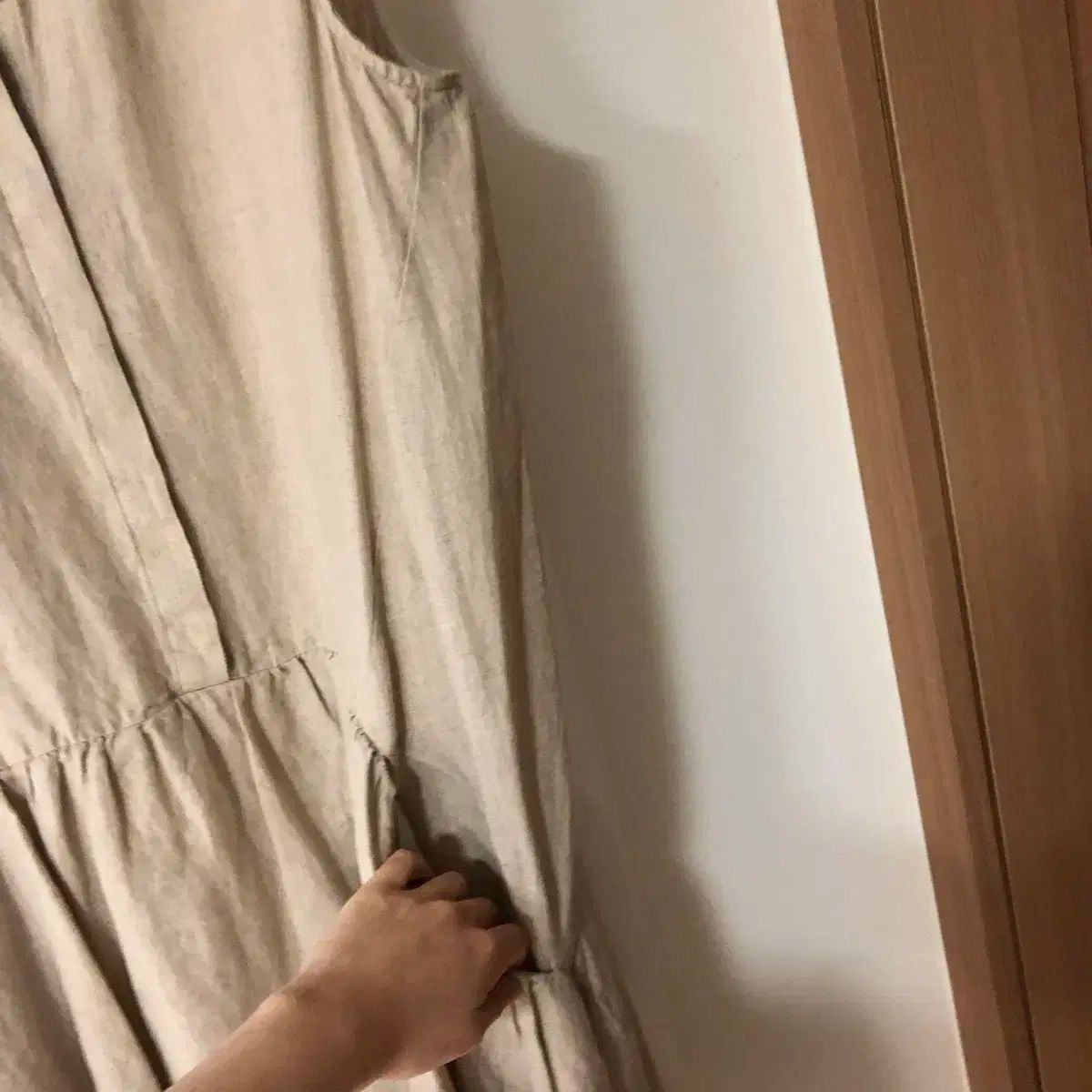 ノースリーブ アシンメトリーエプロン