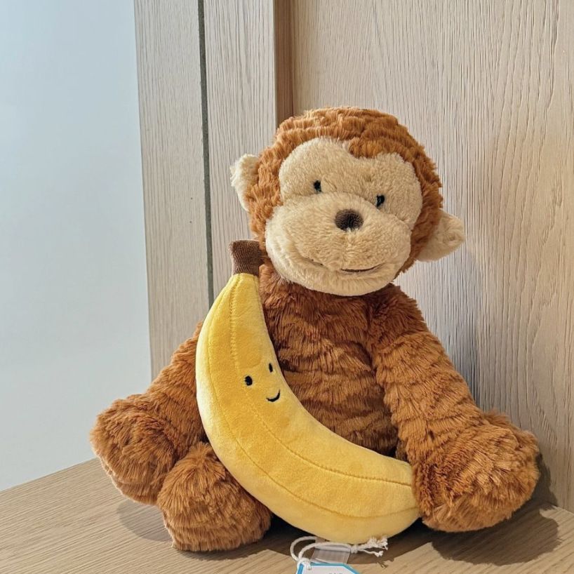 jellycat  ウェーブファー モンキー ぬいぐるみ かわいい バレンタインデー 動物 モンキー ドール