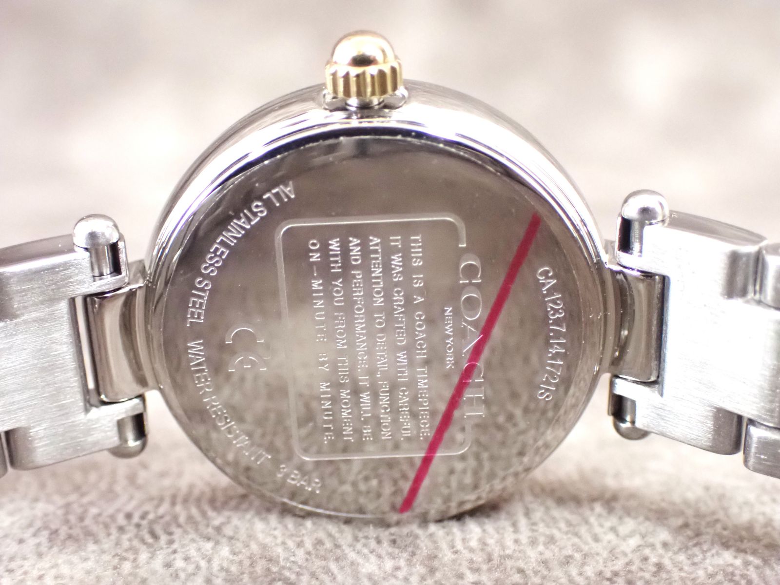 おおらかな 稼働品 COACH コーチ レディース ウォッチ 腕時計 シルバー×ラインストーン クォーツ 電池交換済 確かな品質。必見！