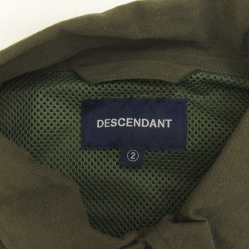 【中古】ディセンダント DESCENDANT 22SS ANGLER FISHING アングラー フィッシング シャツ 長袖 ボタンダウン カーキ 2 ディセンダント DESCENDANT 22SS ANGLER FISHING アングラー