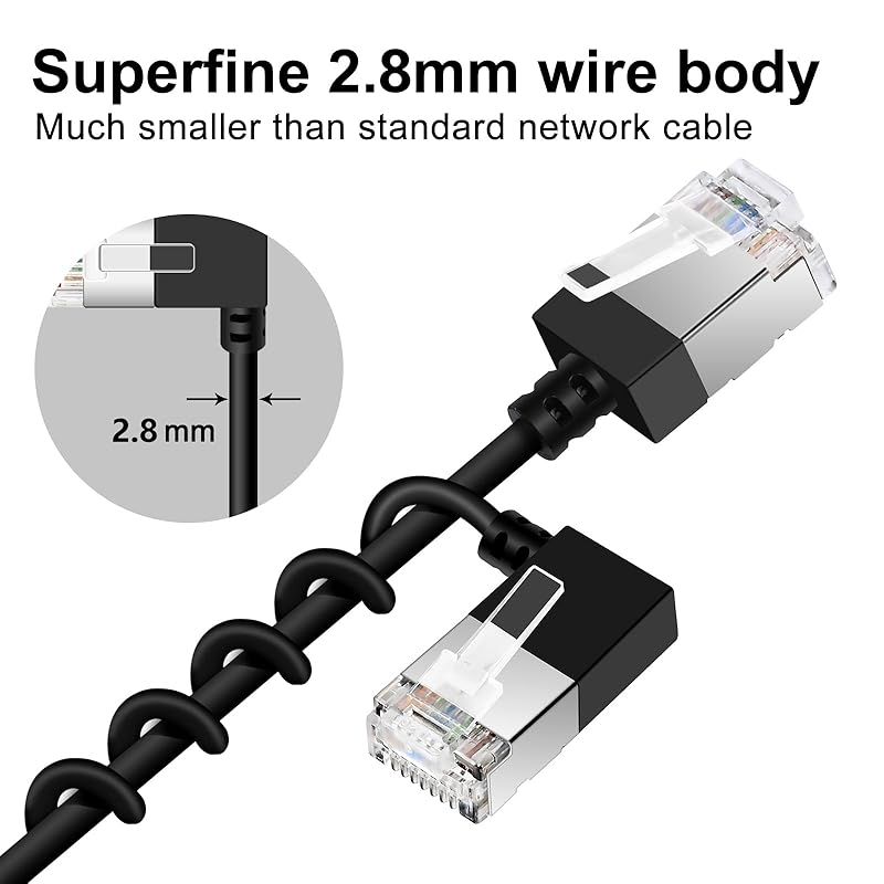 Dutevolnsフレキシブルイーサネットケーブル270°上角0.5M 71QqwNnQ5iL._AC_UF894,