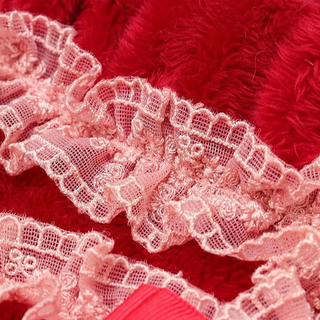 1169冬いちごデコレーションワンピース レッド