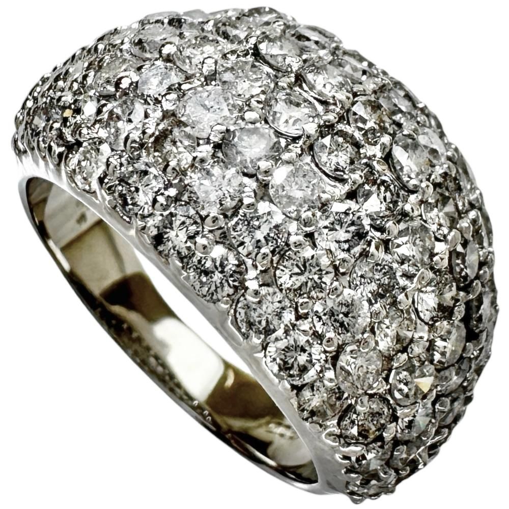 12.5号 パヴェセッティングダイヤモンド 3.00ct リング 指輪 Pt900プラチナ 9.1g レディース 真子質店 NN