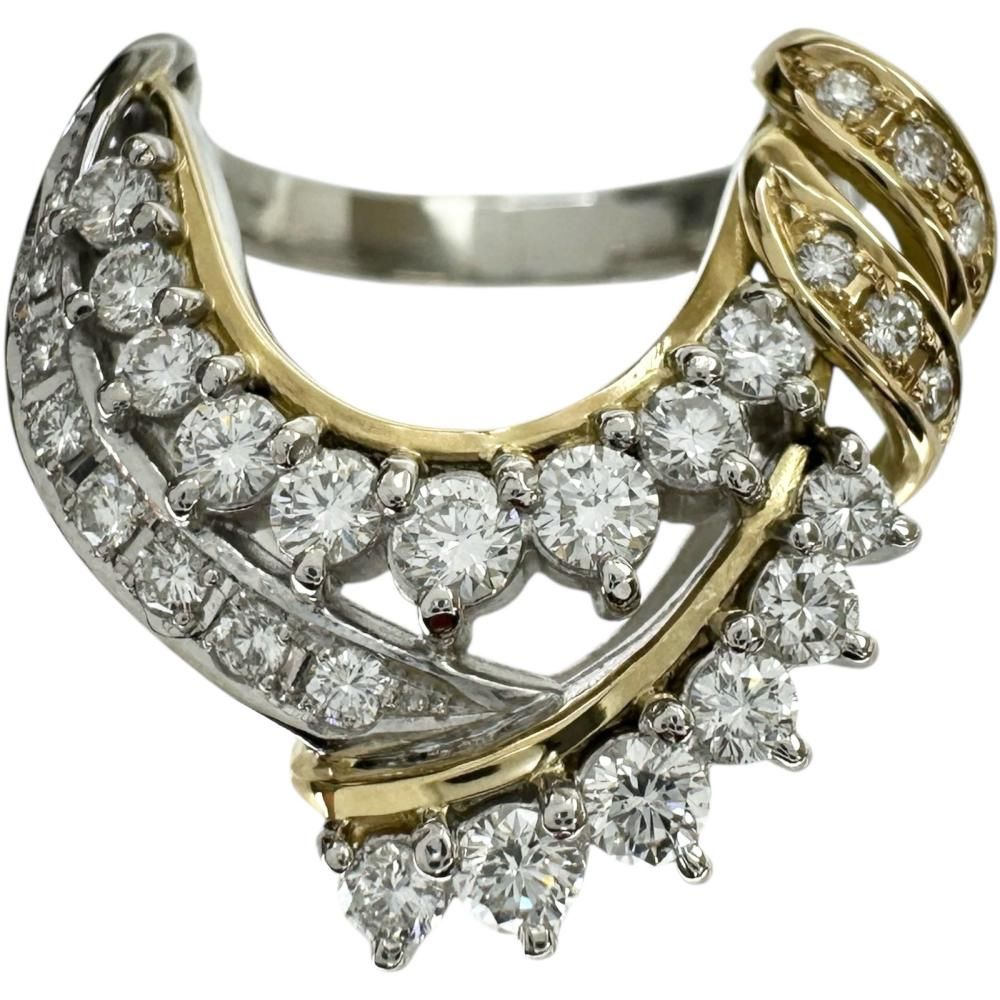 13号 松崎 勉 憲子 ダイヤモンド 0.79 ct リング 指輪 Pt 900プラチナ K 18ゴールド 18金 12.4 g レディース NN