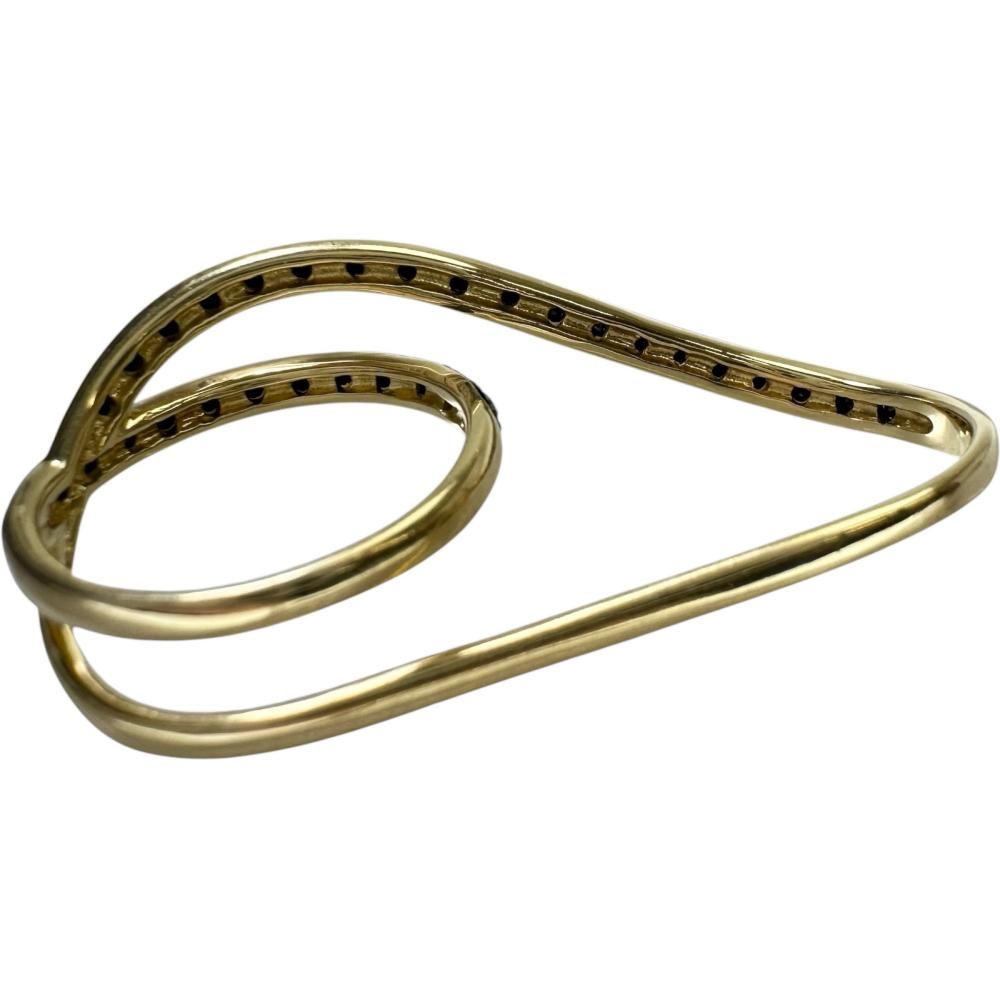  13号 Wリング ツーフィンガーリング ブラックダイヤモンド 1.05 ct リング 指輪 K 18ゴールド 18金 6.8 g レディース NN リング 指輪 アクセサリー