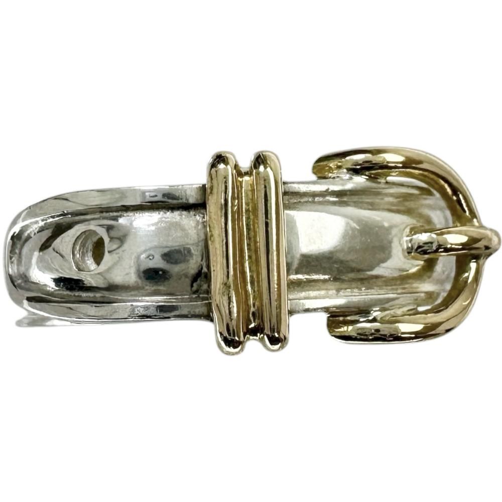 9号 HERMES エルメス リング 指輪 サンチュール ベルトリング シルバー925 K 18 YGイエローゴールド 18金 5.0 g 49 レディース GD