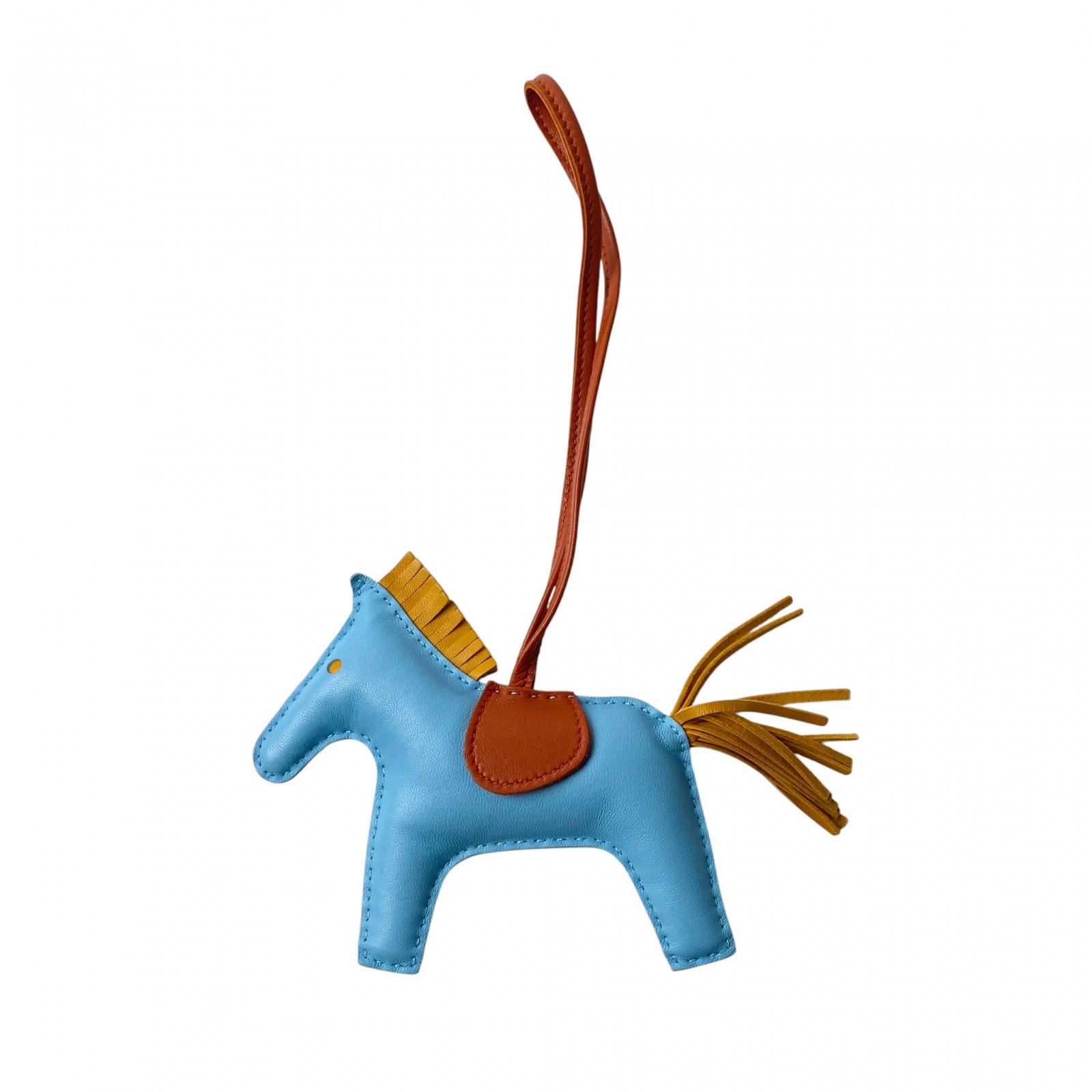 エルメス HERMES レディース ロデオ MM セレステ カーネリアン ブトンドール C刻印 チャーム