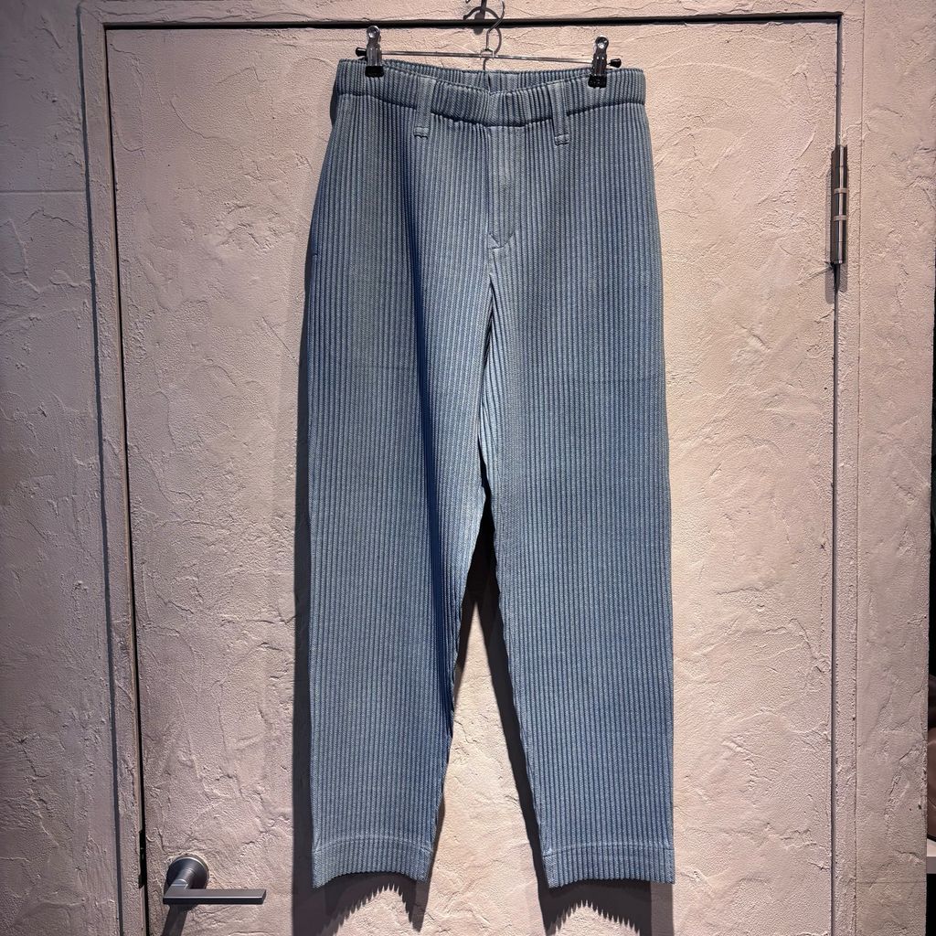 HOMME PLISSE ISSEY MIYAKE オムプリッセイッセイミヤケ 23AW Pleats Pant プリーツパンツ HP33FF307 ライトブルー size 1 代官山A11