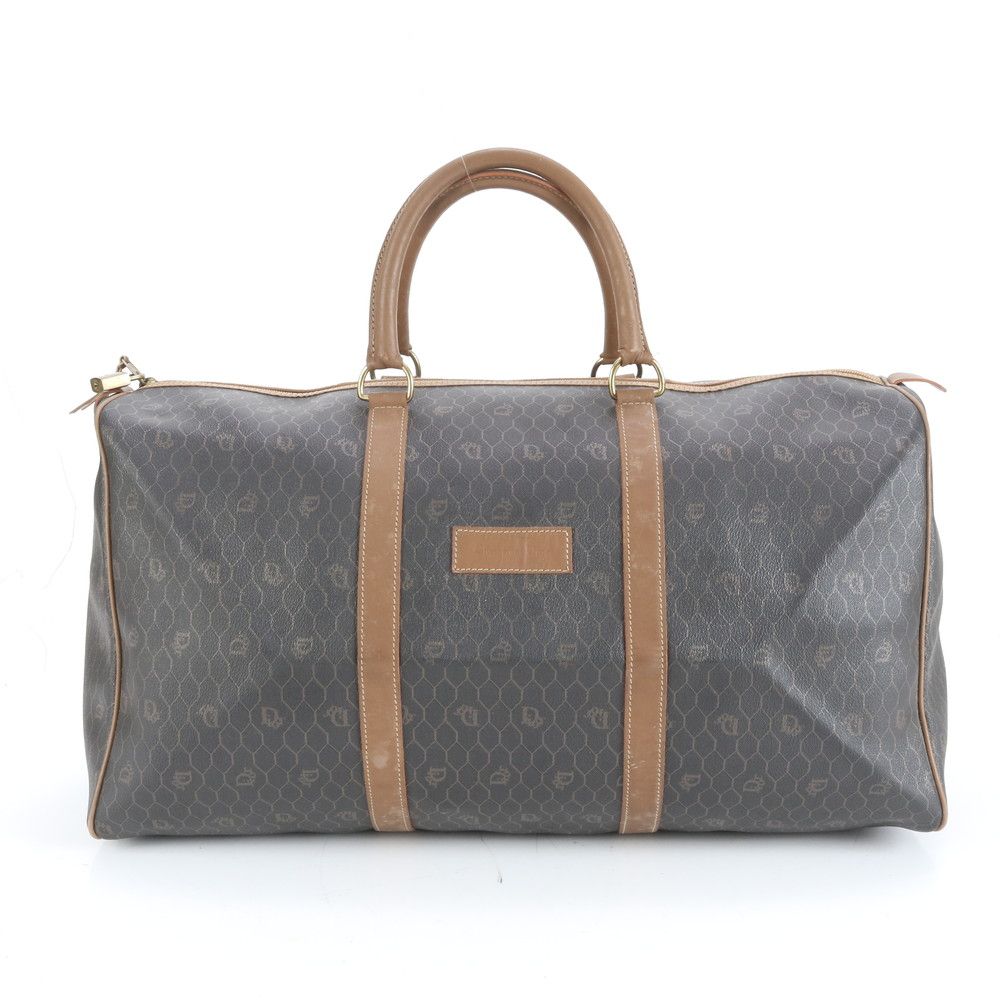 クリスチャンディオール ハニカム 柄 レザー ボストン バッグ 出張 旅行 トート キャリー A4 メンズ RRM CZ14-2