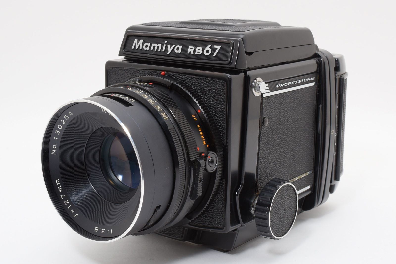 上 マミヤ Mamiya RB67 Pro 127mm f3.8 NB 中判 レンズ 120 フィルムバック 動作 済 2811