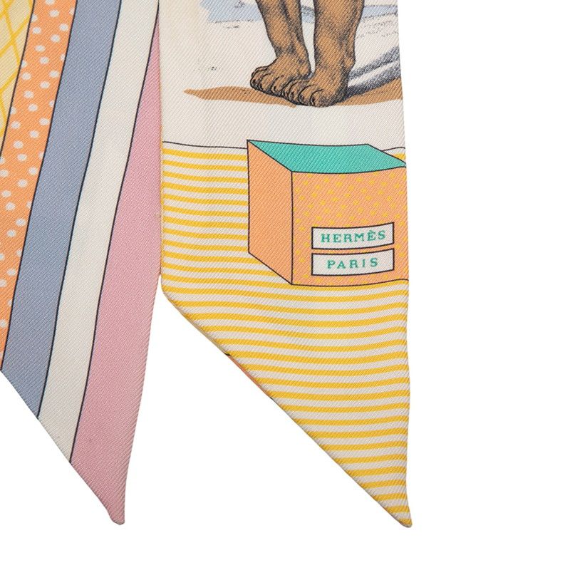 エルメス ツイリー grand theatre nouveau ホワイト マルチ シルク レディース HERMES 1-0239634