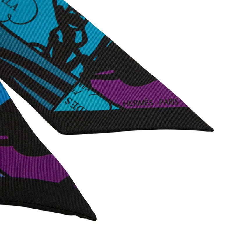 エルメス ツイリー En Desordre ディシブルド 無秩序 ブラック マルチ シルク レディース HERMES 1-0239865