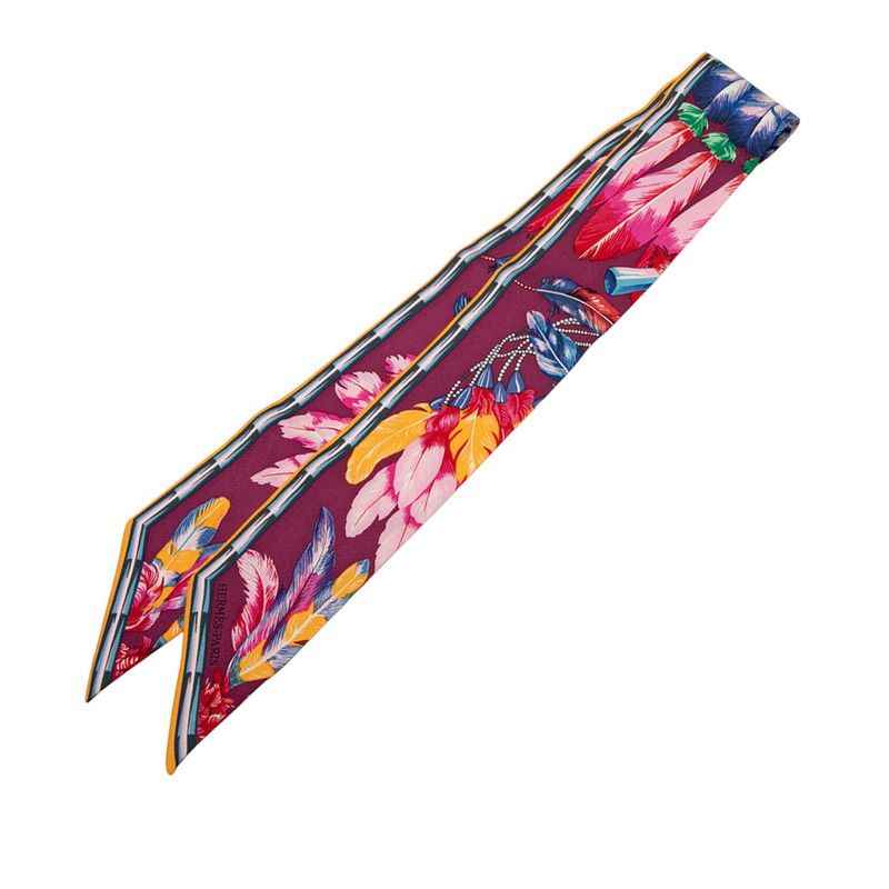 エルメス ツイリー BRAZIL パープル マルチ シルク レディース HERMES 1-0239866