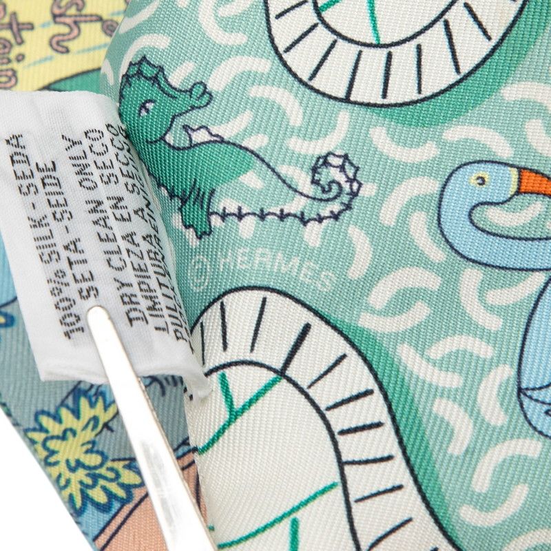  エルメス ツイリー SPLASH PARK ブルー マルチ シルク レディース HERMES 1 0239895 その他 小物