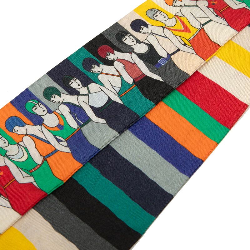 エルメス ツイリー LES 水遊びをする人 マルチ シルク レディース HERMES 1-0239897