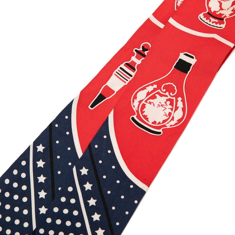 エルメス ツイリー Les Flacons Bandana 香水瓶 レッド マルチ シルク レディース HERMES 1-0239900