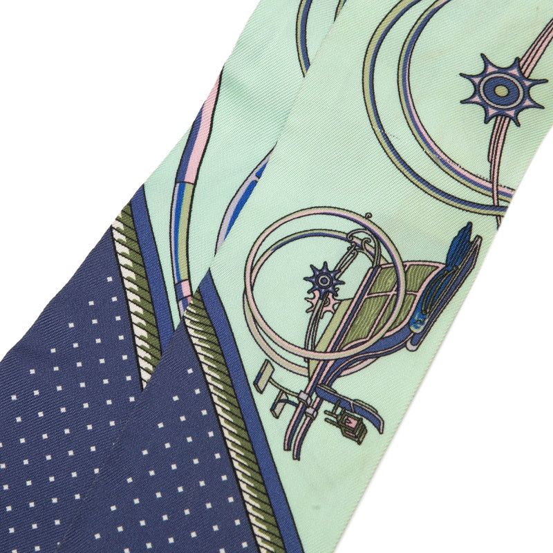 エルメス ツイリー Les Voitures a transformation 折り畳み式幌の馬車 グリーン マルチ シルク レディース HERMES 1-0239901