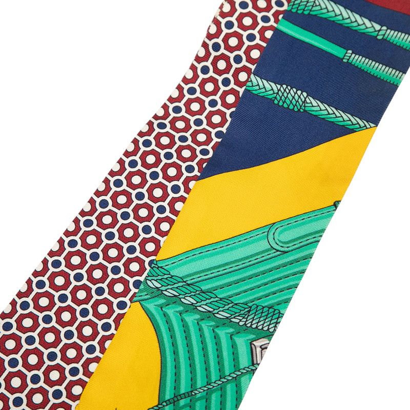  エルメス ツイリー CLIC CLAC MODERN CANNAGE レッド マルチ シルク レディース HERMES 1-0239904 その他 小物