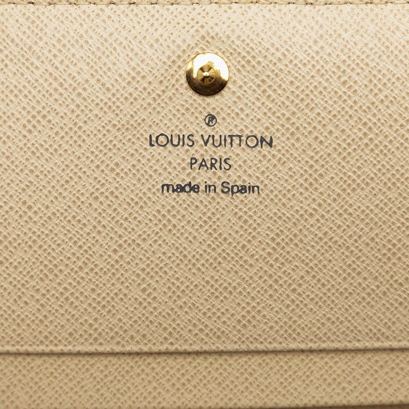 売れ筋人気商品！ ルイ ヴィトン ダミエ アズール ポルトフォイユ トレゾール N61744 ホワイト PVC レディース LOUIS VUITTON 1-0240593