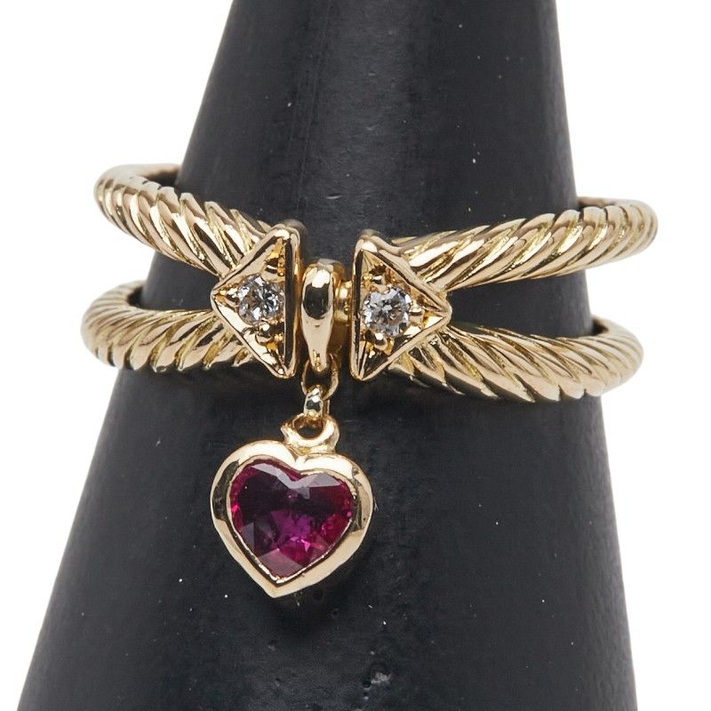 ハート モチーフ リング 指輪 K18 ゴールド レディース 1-0241590