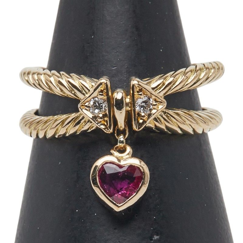 ハート モチーフ リング 指輪 K 18 ゴールド レディース 1-0241590