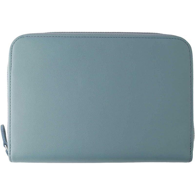 スリップオン Slip-On ノワール 母子手帳ケース グレイッシュブルー NSL-7802 マルチケース お薬手帳 大容量 カラフル 本革