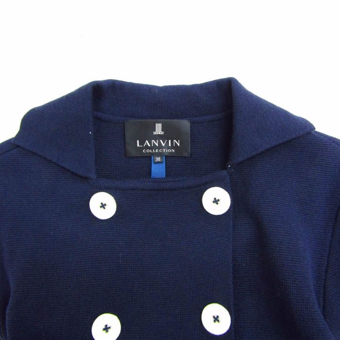 ランバン ニットジャケット ダブル ショートコート アウター