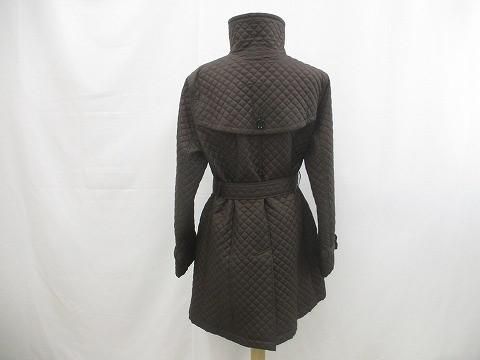 バーバリー BURBERRY キルティングジャケット コート ノバチェック 46 ブラウン 茶 レディース