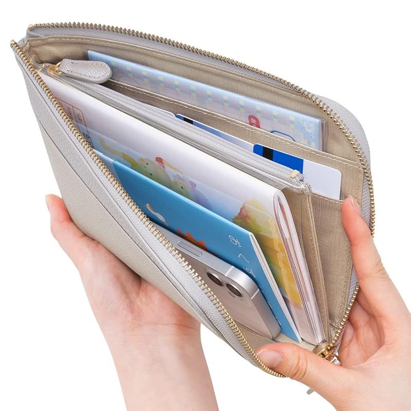  コラーレ corale 母子手帳ケース 2人用 親子手帳 お薬手帳 ケース 革 本革 通帳ケース 抗菌 L字ファスナー 出産祝い アイボリーホワイト×オフホワイト 母子手帳ケース ベビー キッズ