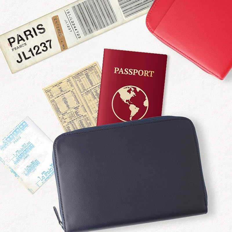 スリップオン Slip-On ノワール 母子手帳ケース ネイビー NSL-7802 マルチケース お薬手帳 大容量 カラフル 本革