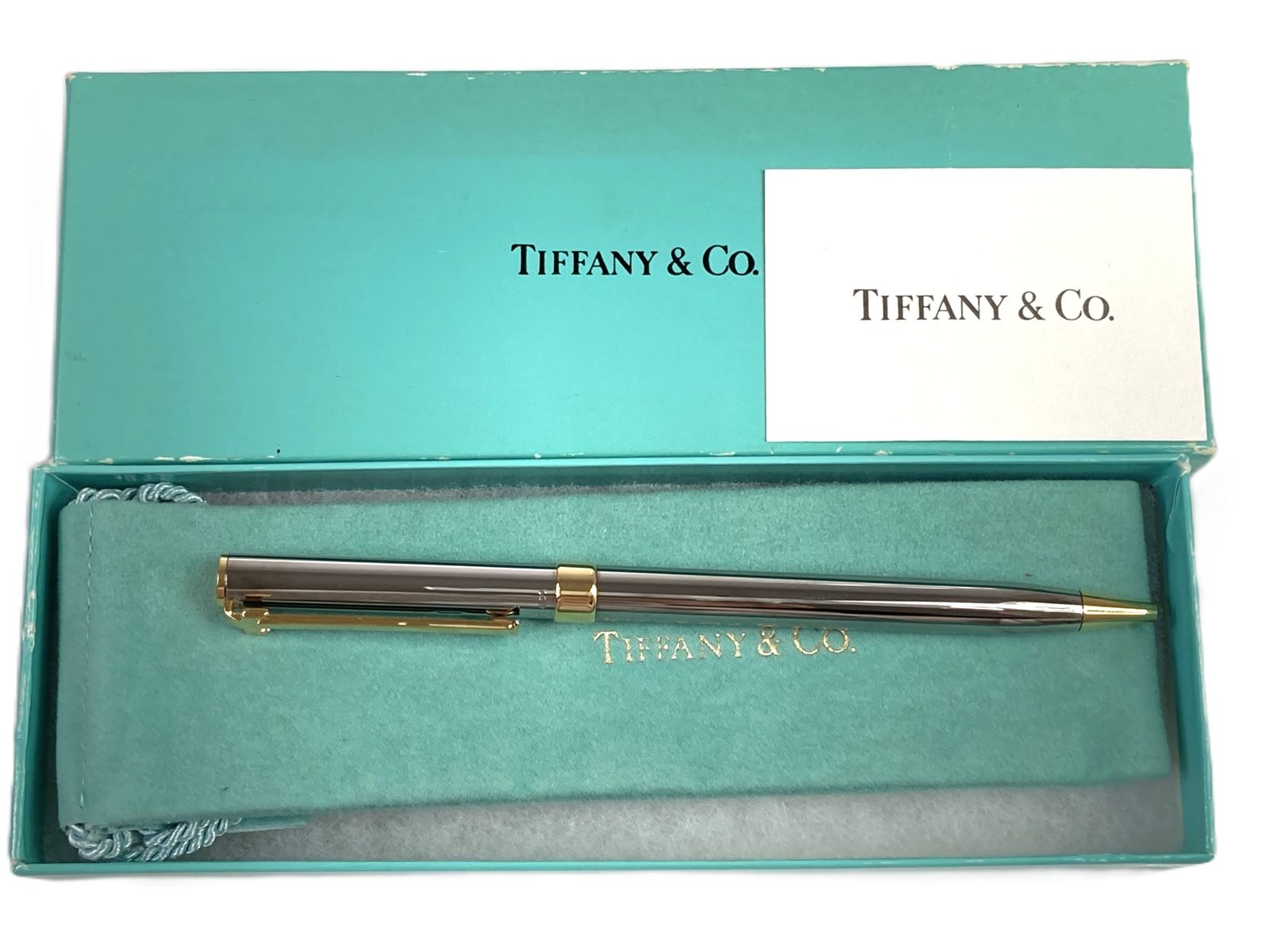 ティファニーボールペン 銀色インクボールペン ティファニー TIFFANY T