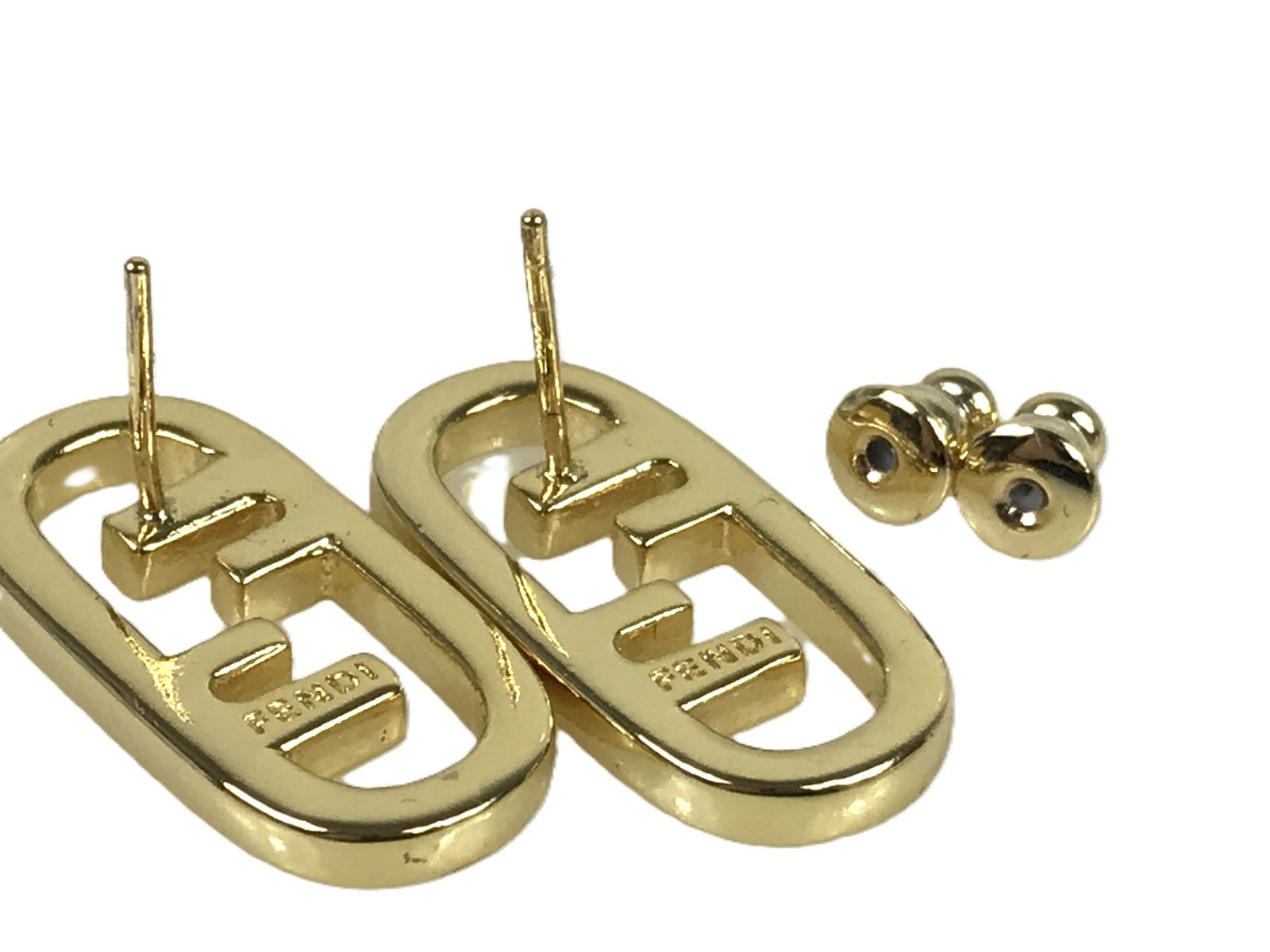 FENDI オーロックピアス FFゴールド 楽天市場】フェンディ FENDI ピアス FENDI O'LOCK FFロゴ スタッド