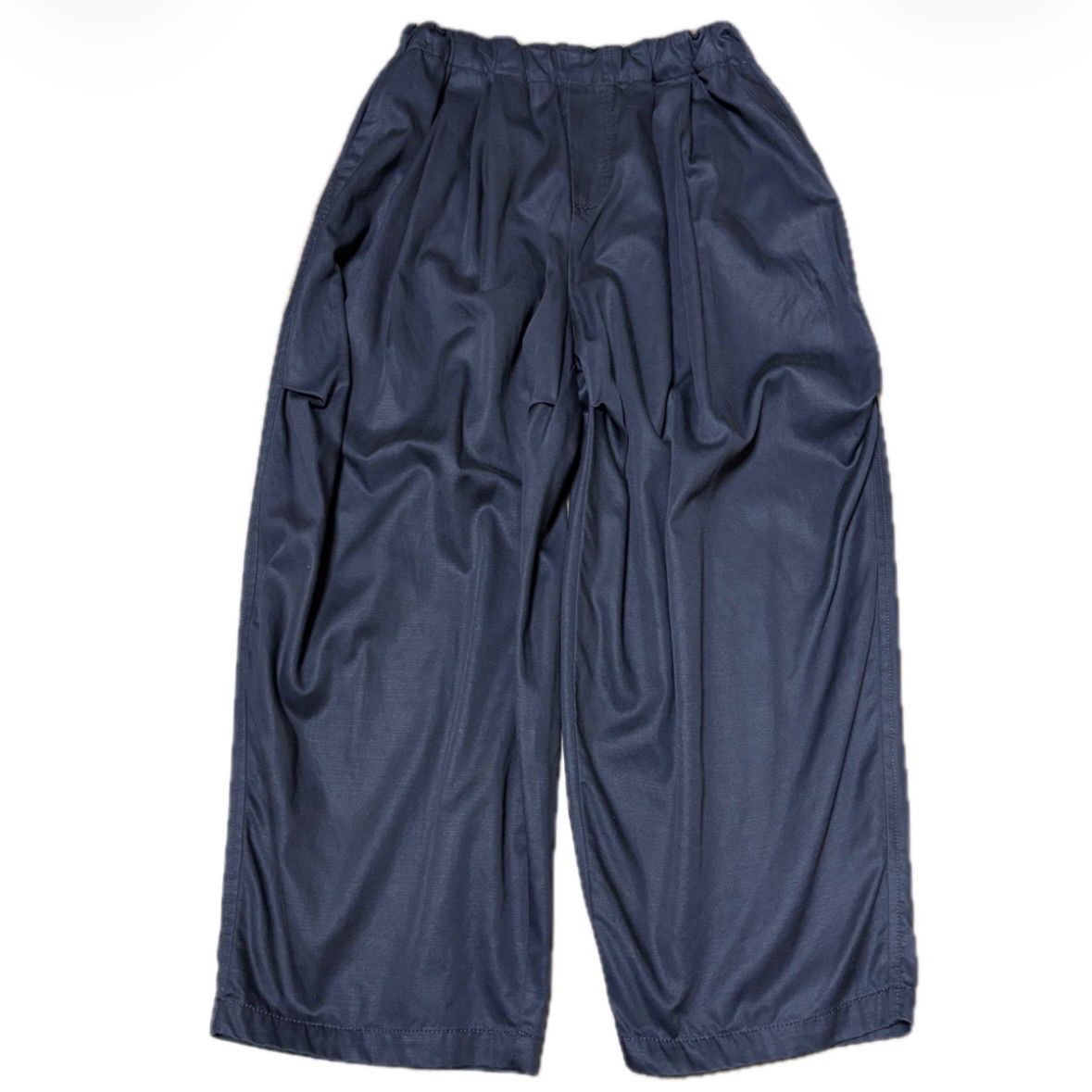 mizuiroind ミズイロインド ワイドカーゴパンツ ネイビー 再生繊維 リヨセル 60％ 綿40％