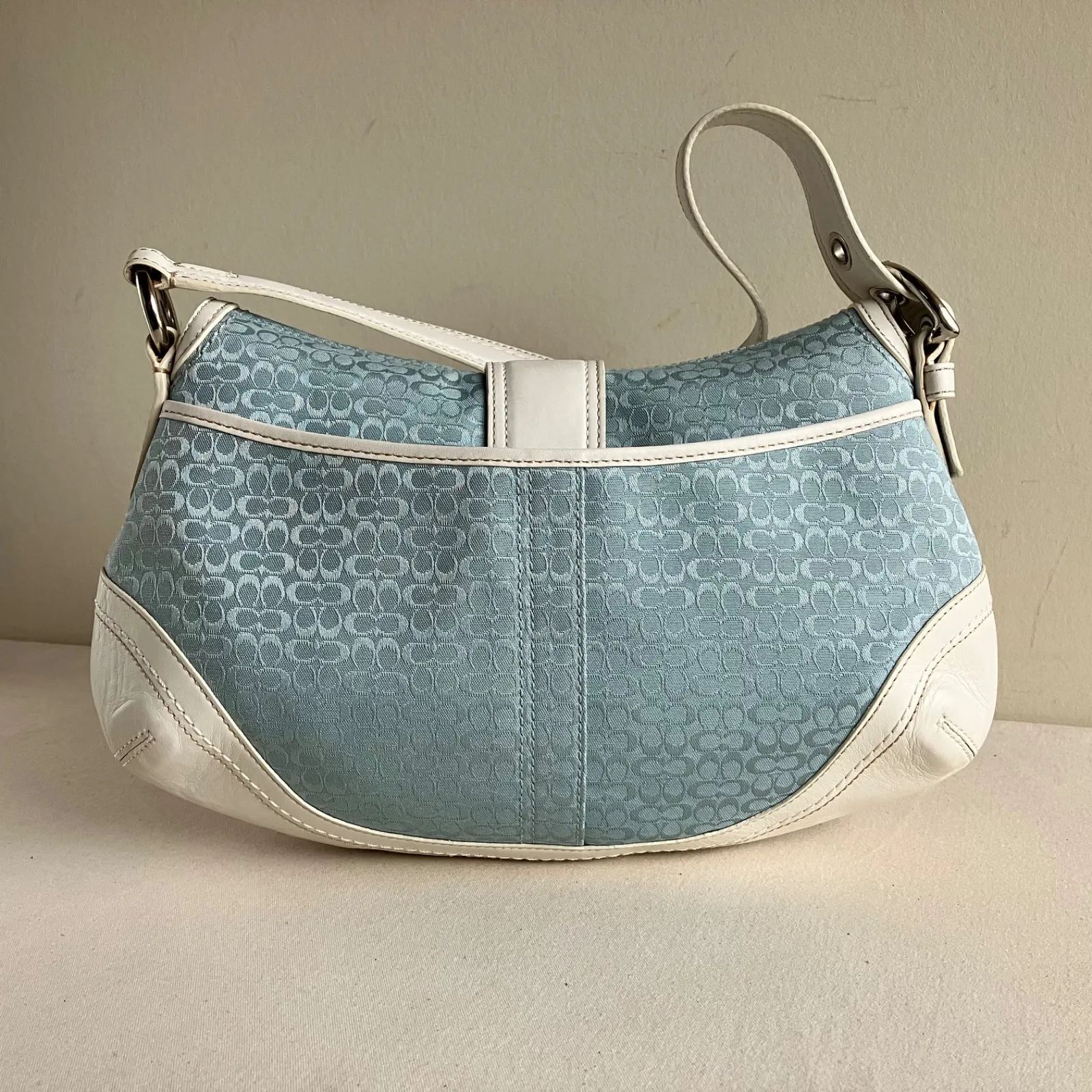 Coach Soho Vintage Y2k Blue Leather Flap Shoulder Hobo Bag - メルカリ