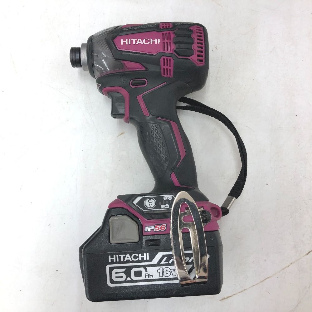 日立工機 HiKOKI 18V コードレスインパクトドライバ ケース 充電器 バッテリ2個セット バッテリ1個消耗あり WH18DDL2 2LYPK R