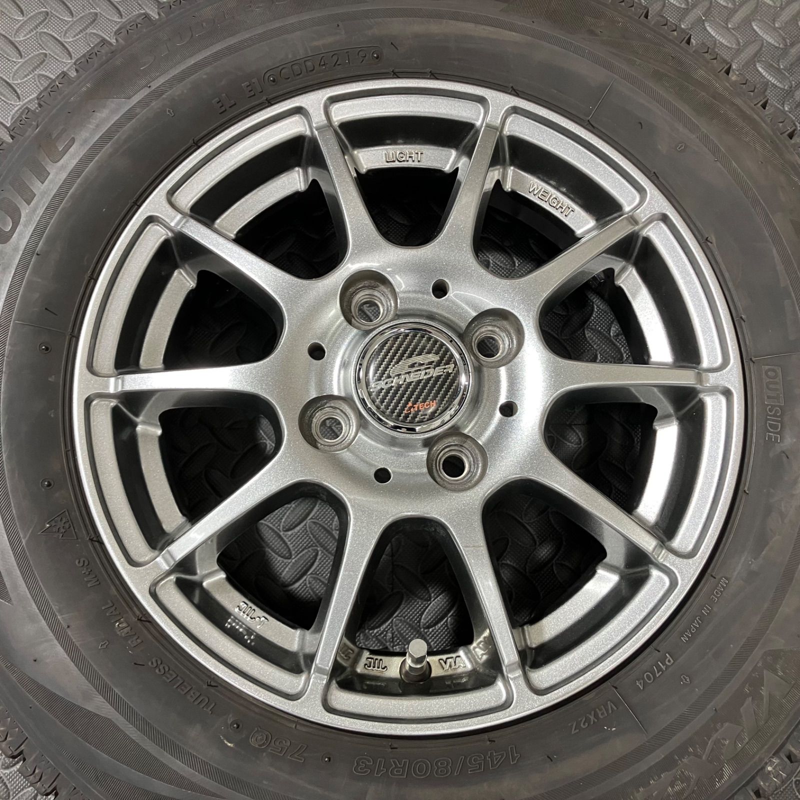 19年製 145 80 R 13 ブリヂストン ブリザックVRX A TECH シュナイダー ワゴンR タント N BOX スタッドレス 3508