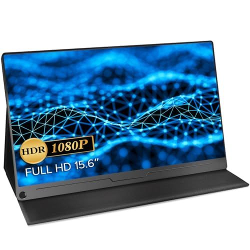 EVICIV モバイルモニター 15.6インチ 1920 1080 ゲーミング用 ポータブルディスプレイ IPS液晶パネル 薄型 軽量 ペンホールスタンド VESA 保護カバー USB Type-C 標準HDMI PS4 XBOX Switc 81fae6be