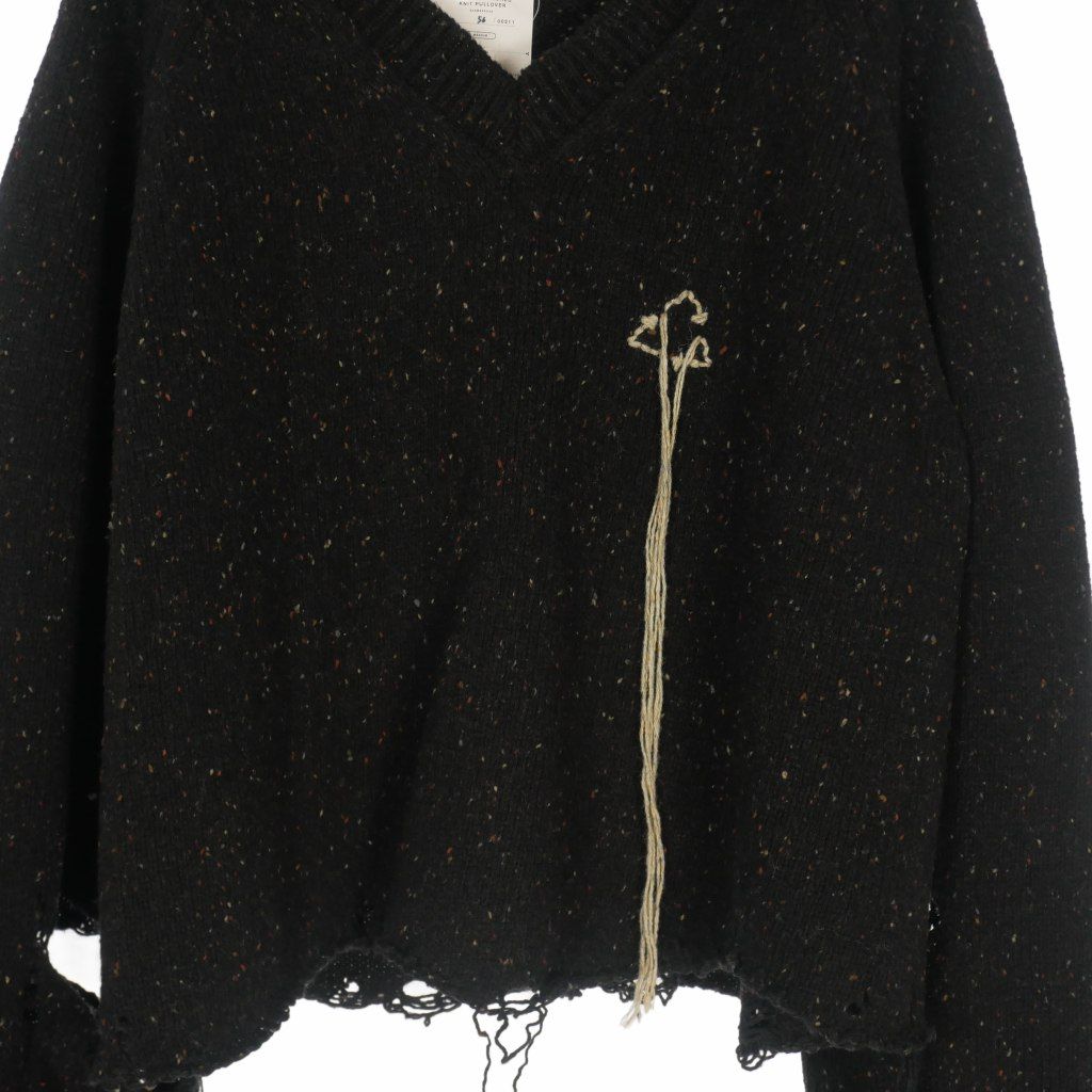 ダブレット doublet 22AW MAGNET ATTACHED KNIT PULLOVER Vネック
