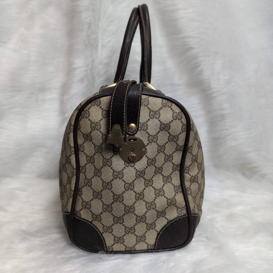 GUCCI GGスプリーム ボストンバッグ キャンバス ダブルG A4収納 旅行 トラベル カジュアル レディース メンズ ユニセックス