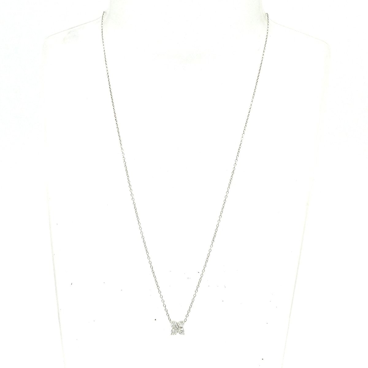 PonteVecchio ポンテヴェキオ ネックレス K 18 WG ダイヤモンド 総重量 2 5 g 0 30刻印